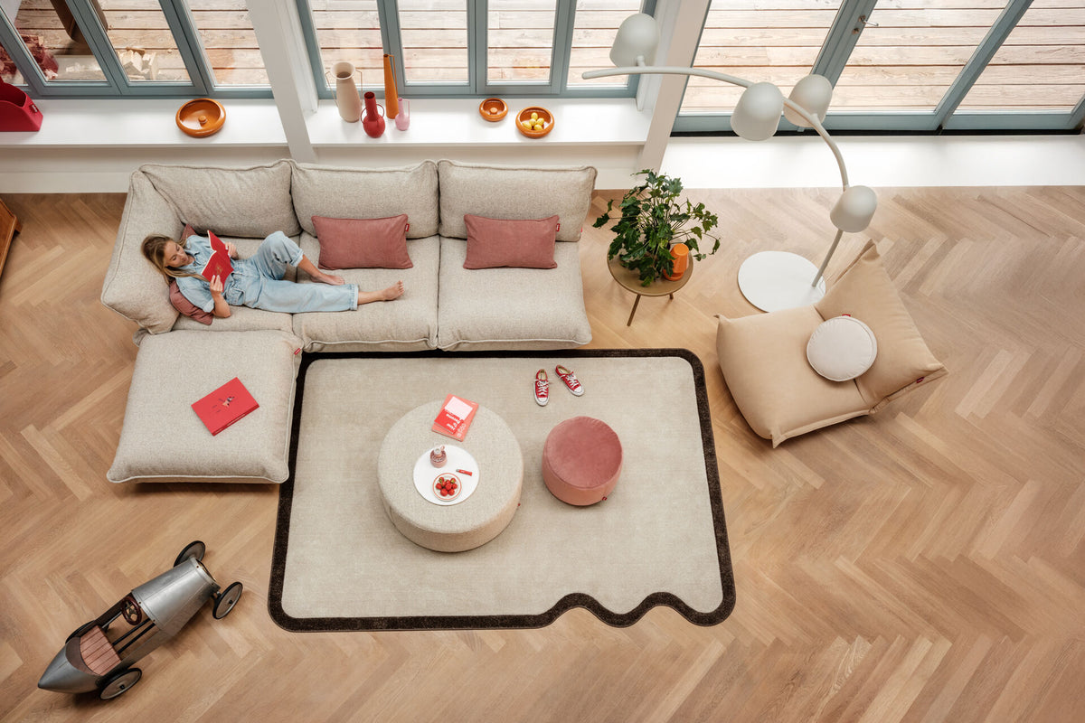 Canapé 3 places en polyester recyclé beige 210,5x108x90 cm cm Sumo - Fatboy