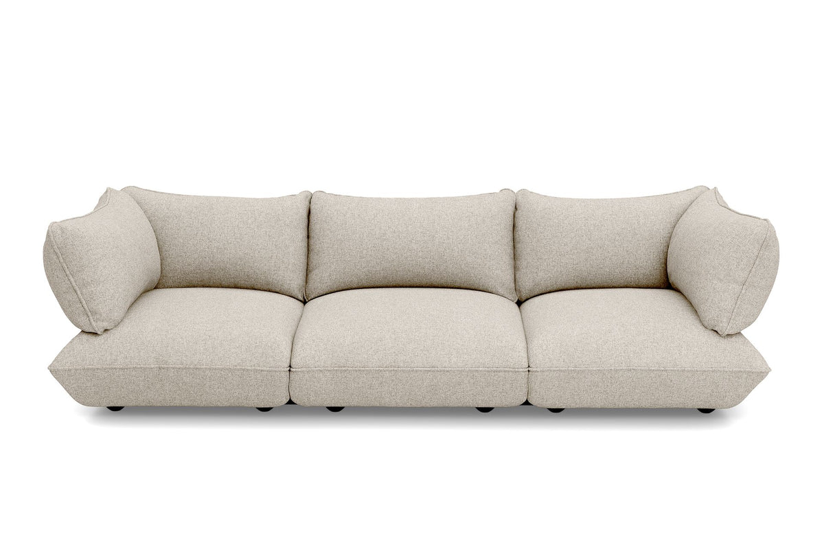 Canapé 4 places en polyester recyclé beige 301x108x90 cm Sumo Bouclé - Fatboy