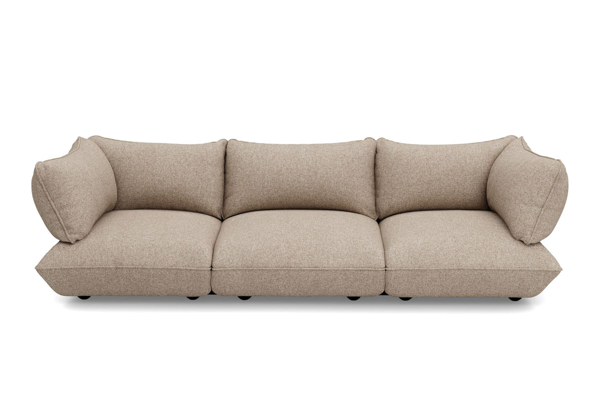 Canapé 4 places en polyester recyclé marron 301x108x90 cm Sumo Bouclé - Fatboy