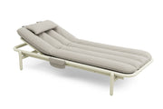 Transat en aluminium beige avec son matelas gris 212x97x39cm Sunbud Fatboy