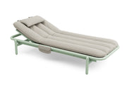 Transat en aluminium vert avec son matelas gris 212x97x39cm Sunbud - Fatboy