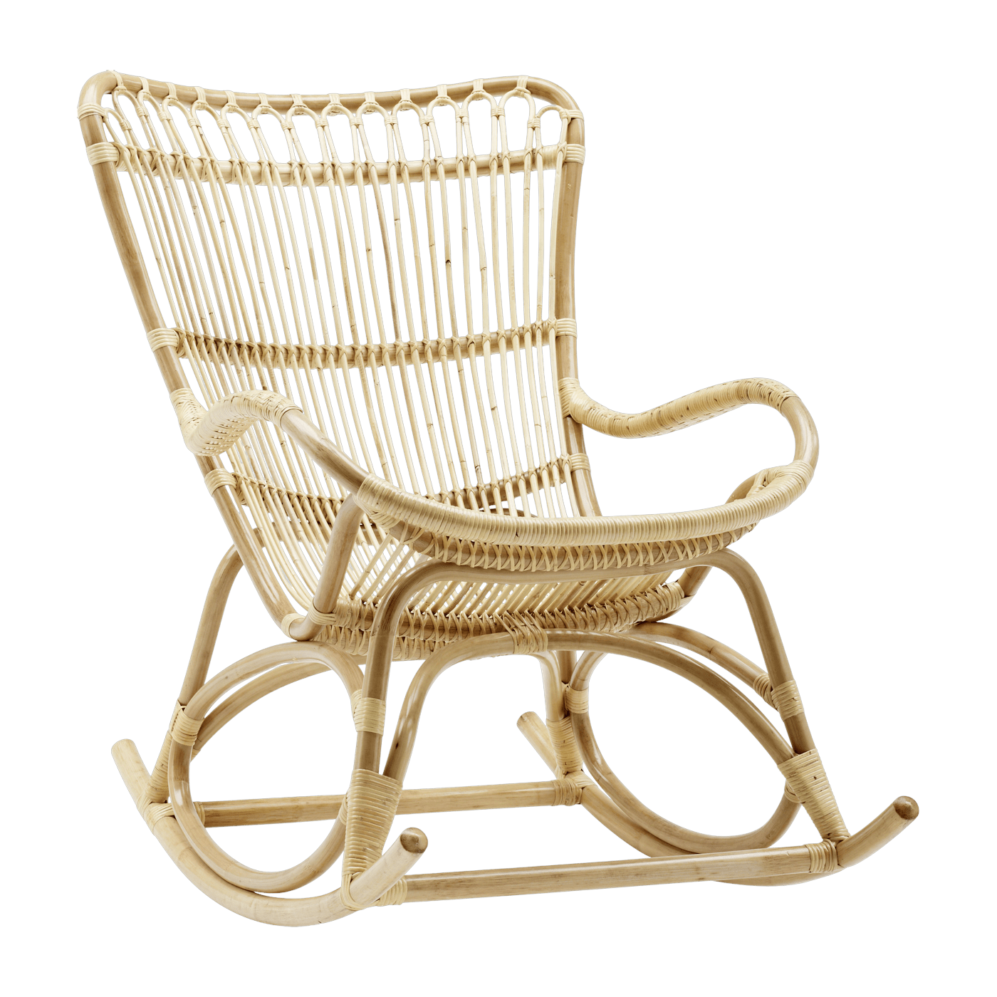 Fauteuil à bascule en rotin clair Monet - Sika Design - The Cool Republic
