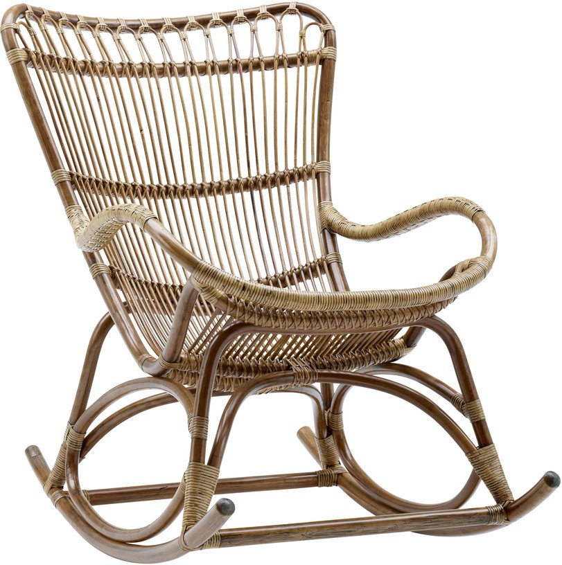 Fauteuil à bascule en rotin foncé Monet - Sika Design - The Cool Republic