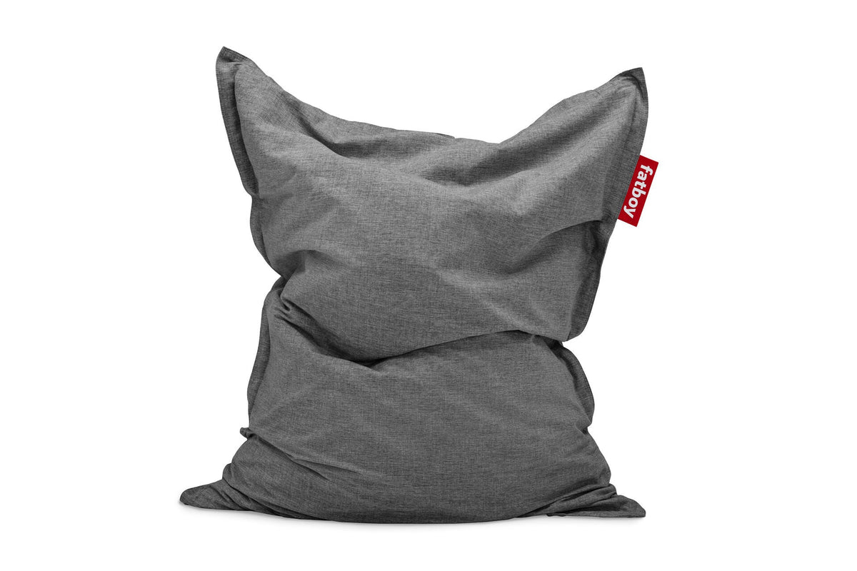Fauteuil à bascule extérieur en métal noir avec coussin gris Rock 'n Roll Combi - Fatboy - The Cool Republic