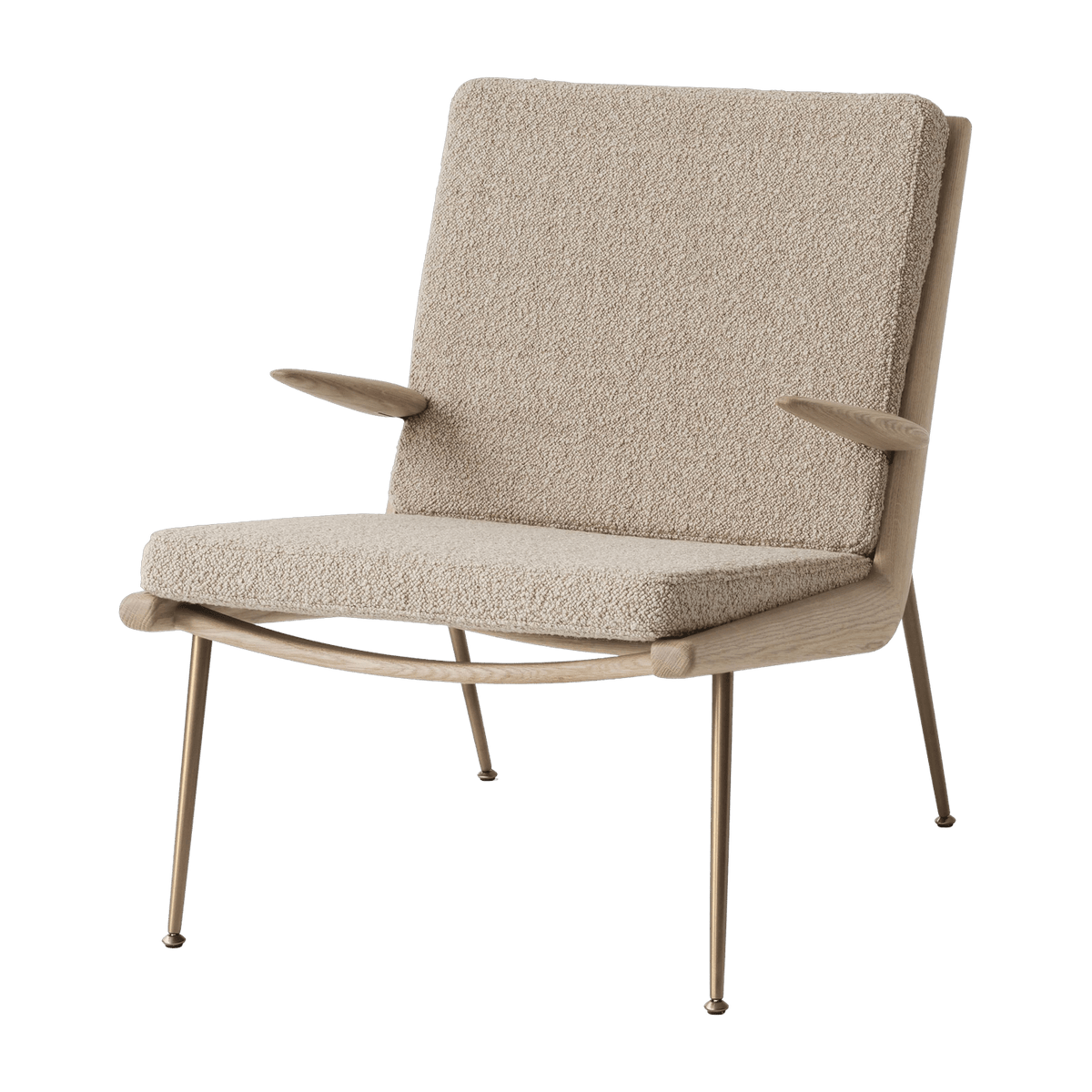 Fauteuil avec accoudoirs en chêne Karakorum 003 HM2 Boomerang - &tradition - The Cool Republic