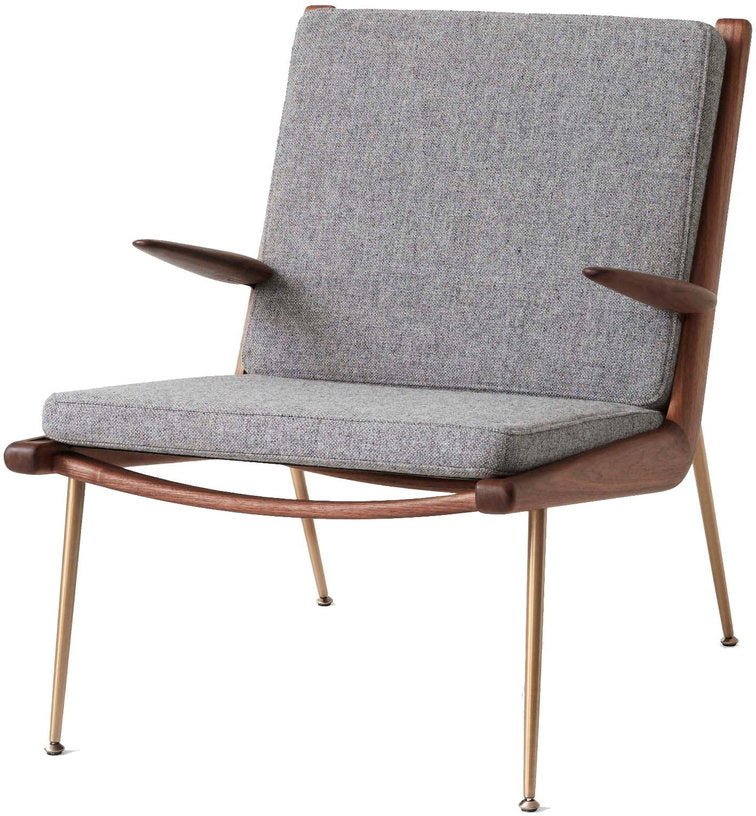 Fauteuil avec accoudoirs en noyer Hallingdal 130 HM2 Boomerang - &tradition - The Cool Republic