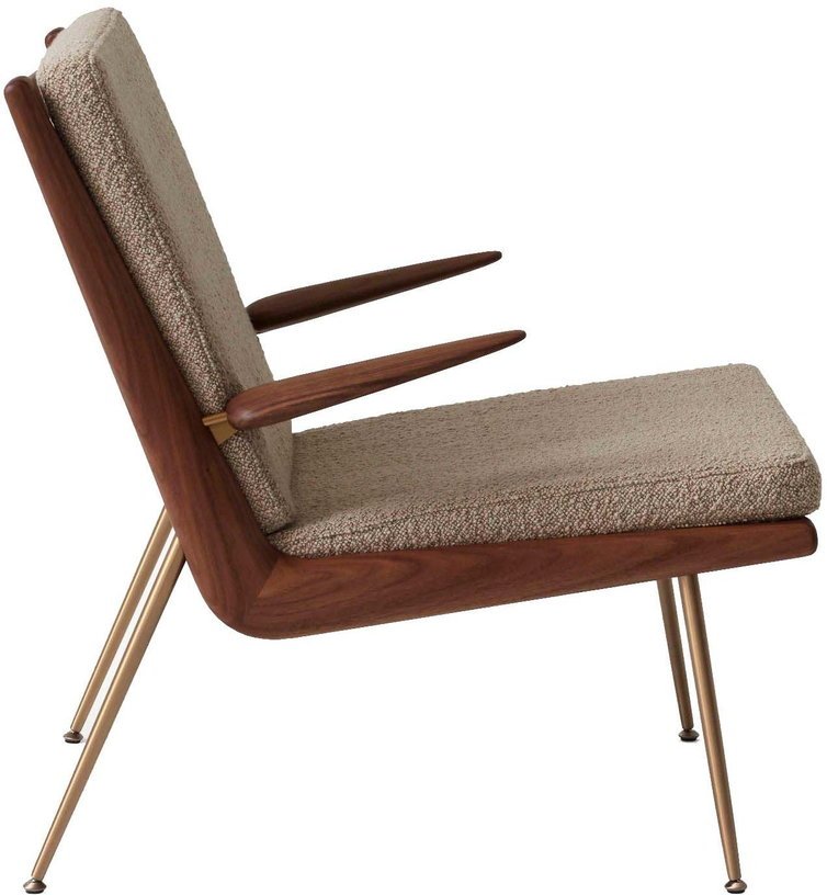 Fauteuil avec accoudoirs en noyer Karakorum 003 HM2 Boomerang - &tradition - The Cool Republic
