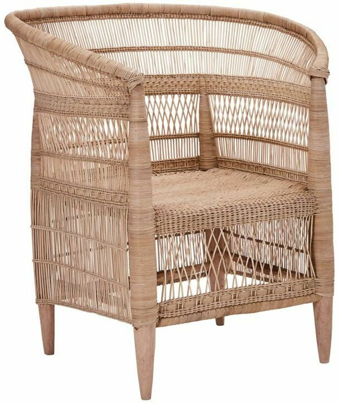 Fauteuil avec accoudoirs en rotin naturel Rika - House Doctor - The Cool Republic