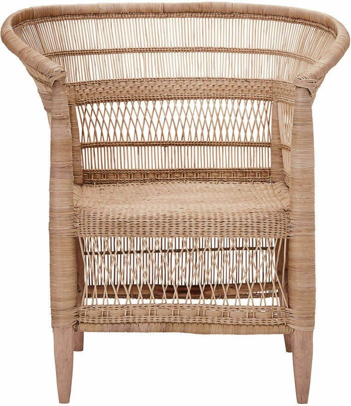 Fauteuil avec accoudoirs en rotin naturel Rika - House Doctor - The Cool Republic