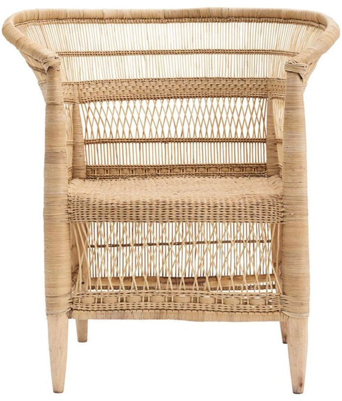 Fauteuil avec accoudoirs en rotin naturel Rika - House Doctor - The Cool Republic