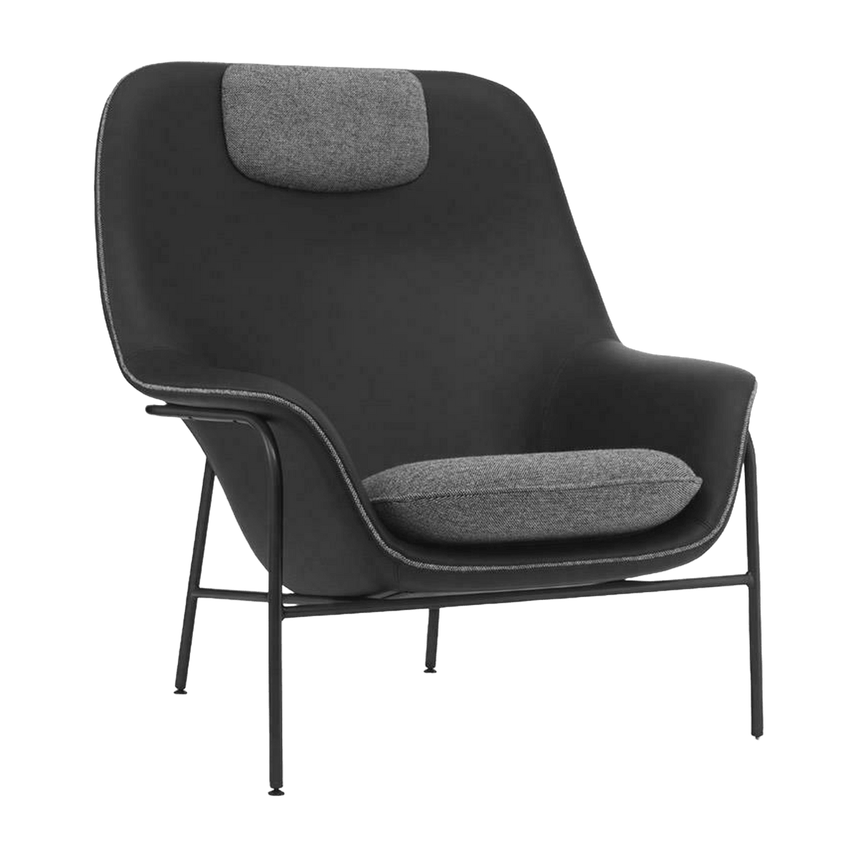 Fauteuil avec appui-tête en acier ultra hallingdal Drape - Normann Copenhagen - The Cool Republic