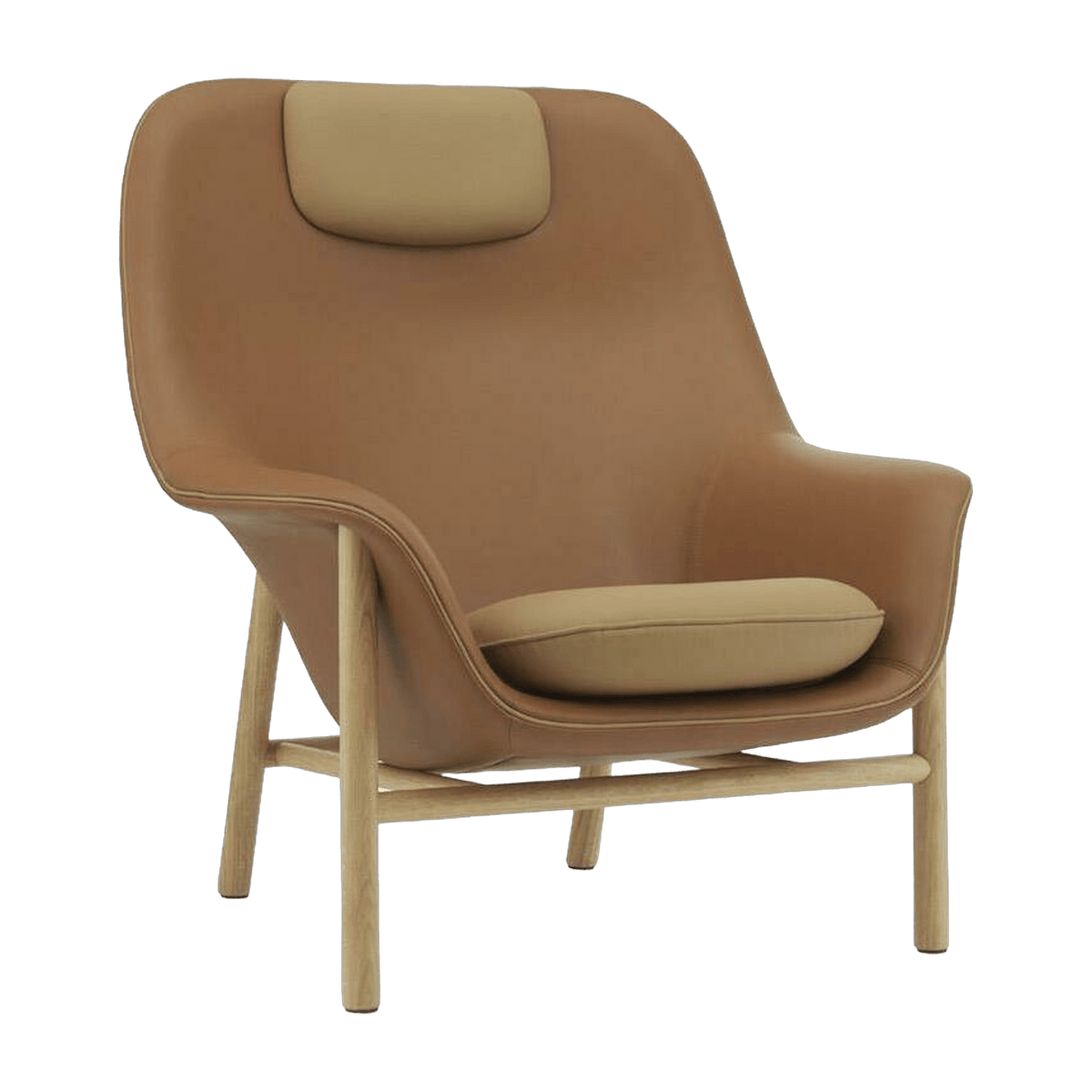 Fauteuil avec appui-tête en chêne ultra Drape - Normann Copenhagen - The Cool Republic