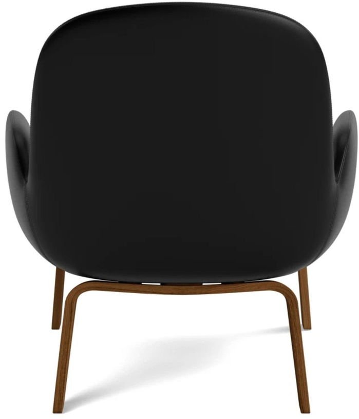 Fauteuil bas avec pieds en noyer et assise en cuir noir Era - Normann Copenhagen - The Cool Republic