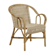 Fauteuil bas dossier en rotin naturel Grand-père - KOK - The Cool Republic
