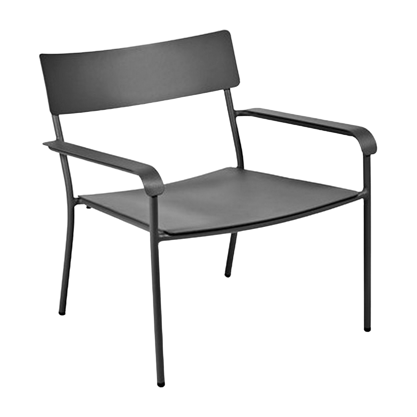 Fauteuil bas en aluminium avec accoudoirs noir August - Serax - The Cool Republic
