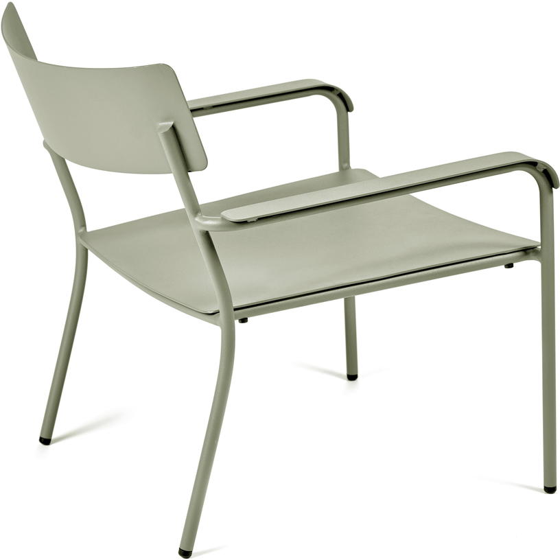 Fauteuil bas en aluminium avec accoudoirs vert August - Serax - The Cool Republic