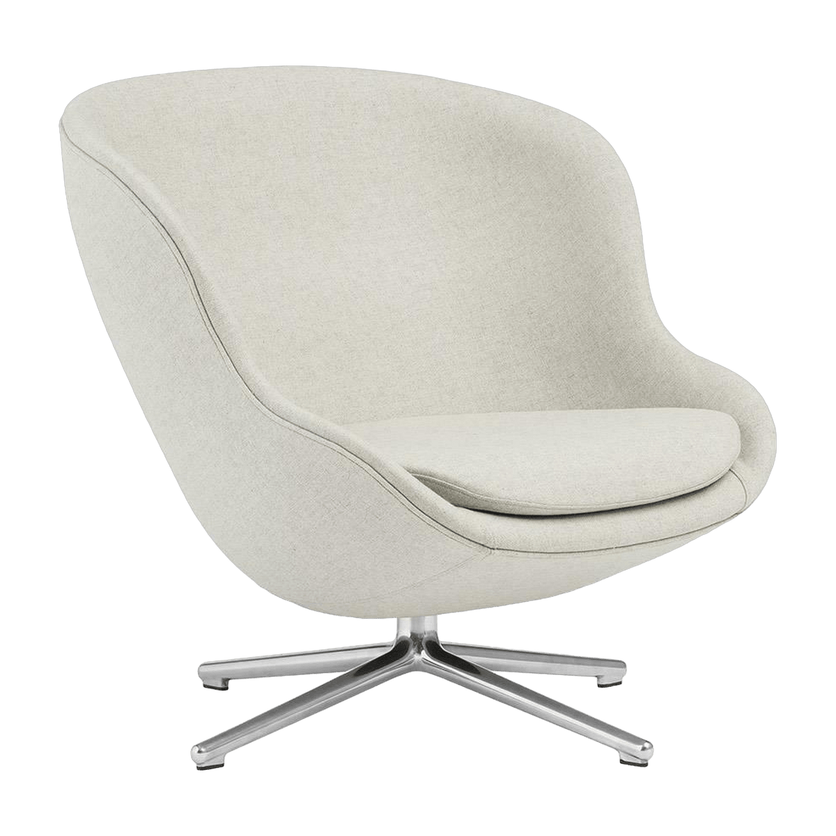 Fauteuil bas en aluminium et tissu beige Hyg - Normann Copenhagen - The Cool Republic
