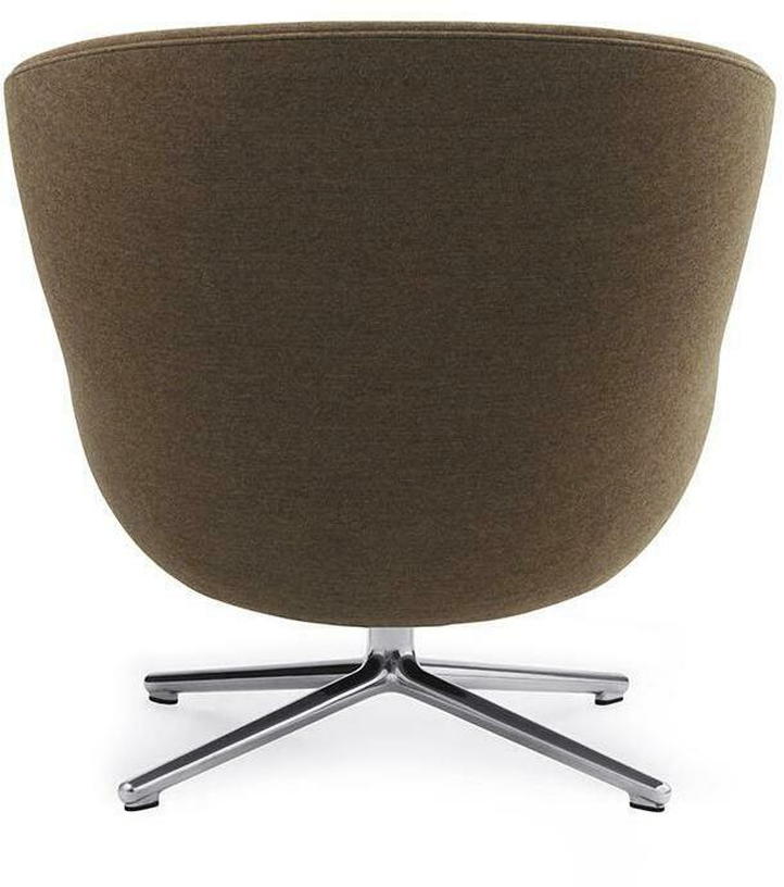 Fauteuil bas en aluminium et tissu marron Hyg - Normann Copenhagen - The Cool Republic