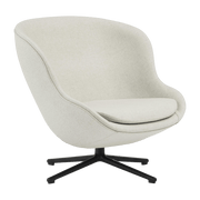 Fauteuil bas en aluminium noir et tissu beige Hyg - Normann Copenhagen - The Cool Republic