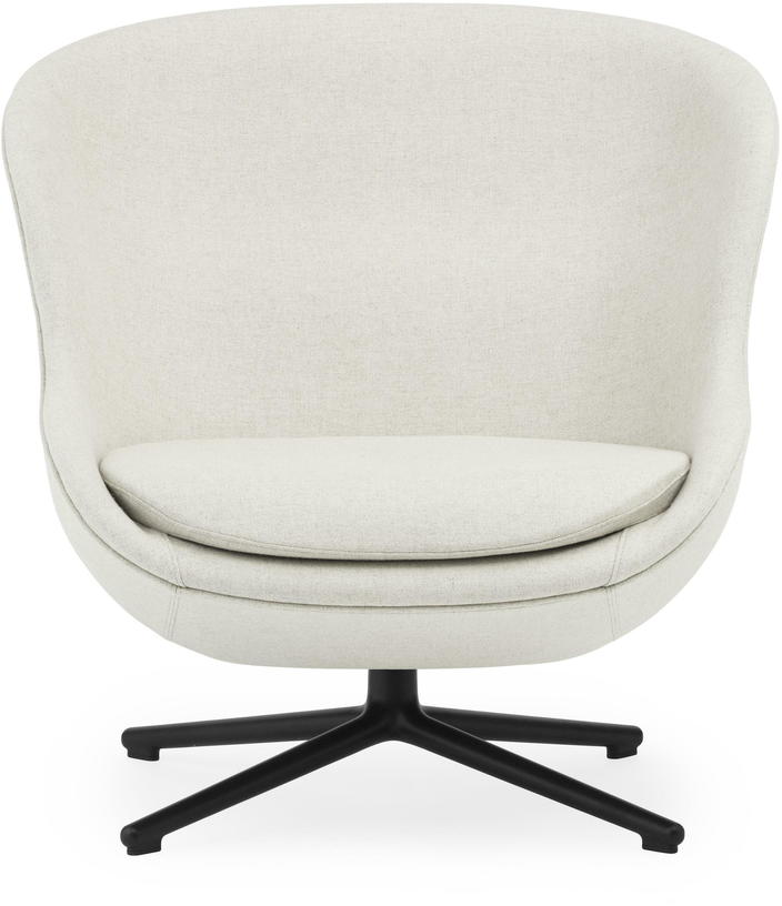 Fauteuil bas en aluminium noir et tissu beige Hyg - Normann Copenhagen - The Cool Republic