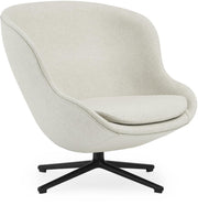 Fauteuil bas en aluminium noir et tissu beige Hyg - Normann Copenhagen - The Cool Republic