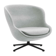 Fauteuil bas en aluminium noir et tissu gris Hyg - Normann Copenhagen - The Cool Republic