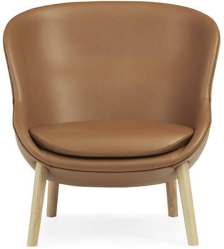 Fauteuil bas en chêne et cuir naturel Hyg - Normann Copenhagen - The Cool Republic