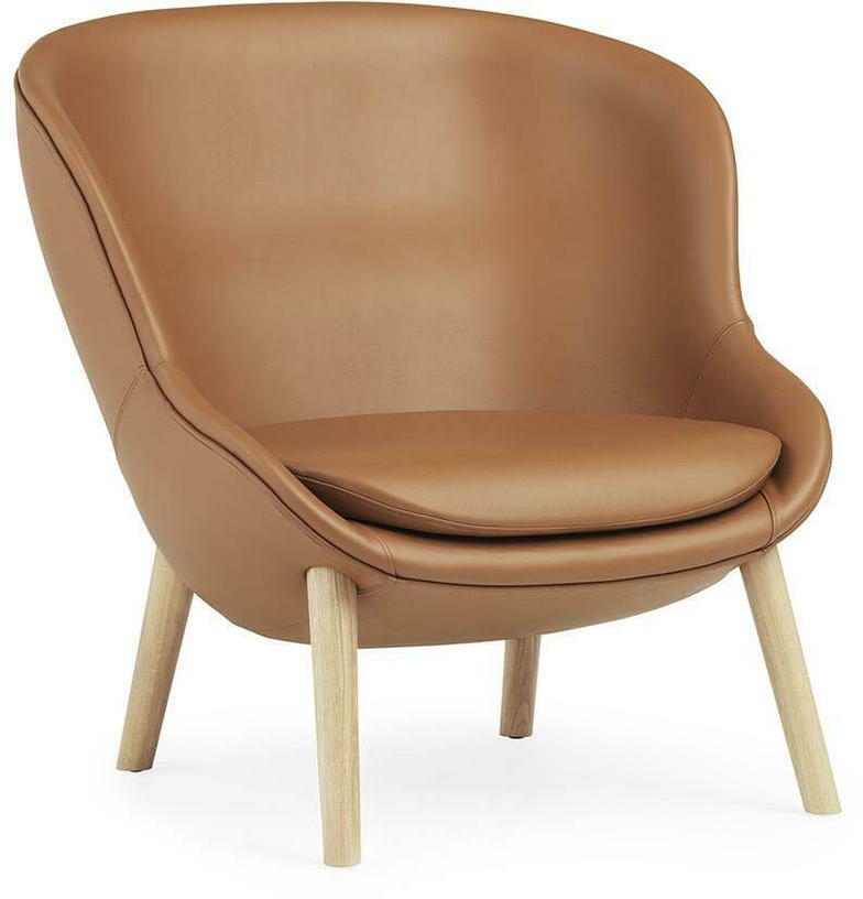 Fauteuil bas en chêne et cuir naturel Hyg - Normann Copenhagen - The Cool Republic