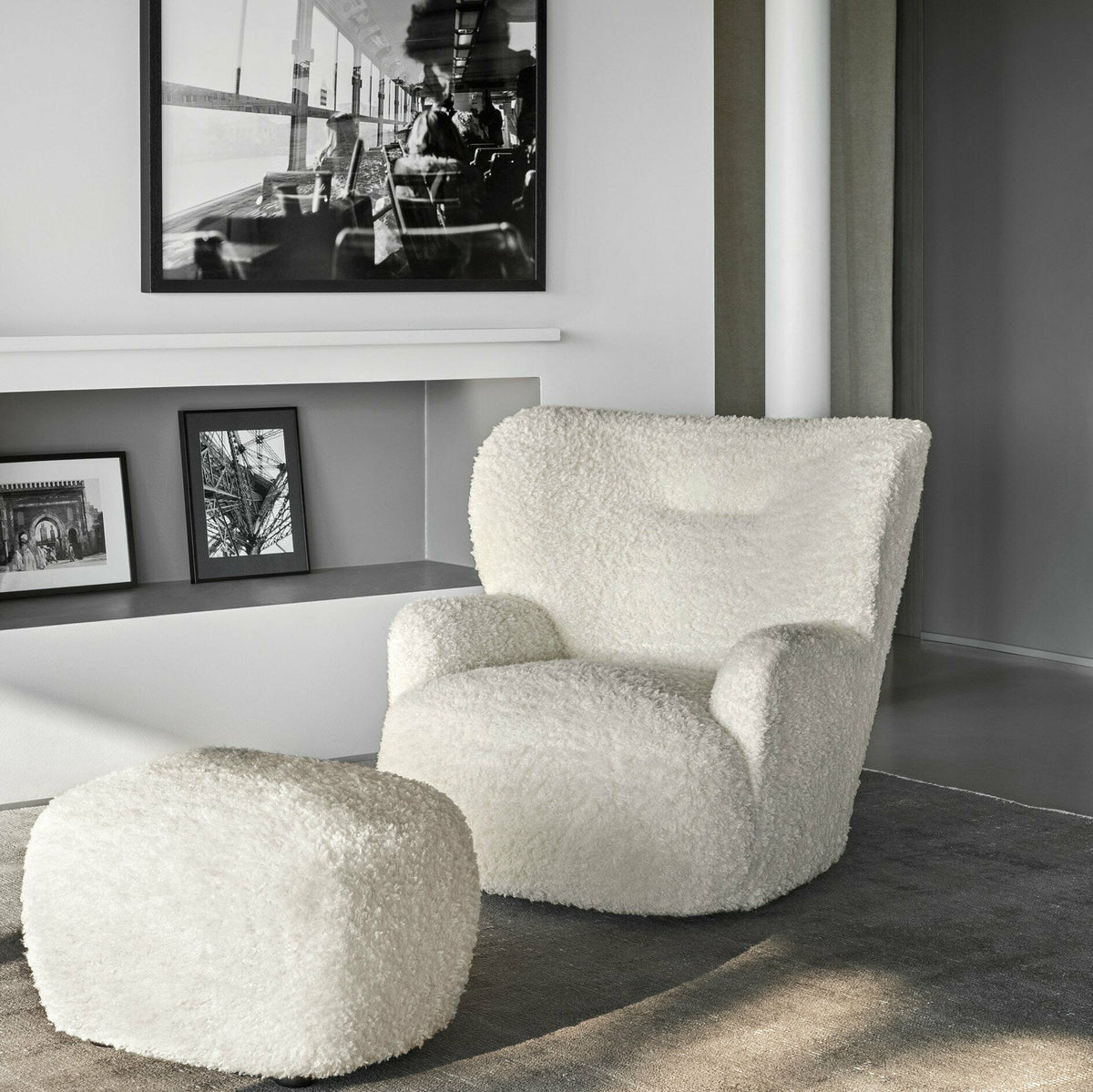 Fauteuil blanc Bear Loll 09 - Gervasoni - The Cool Republic