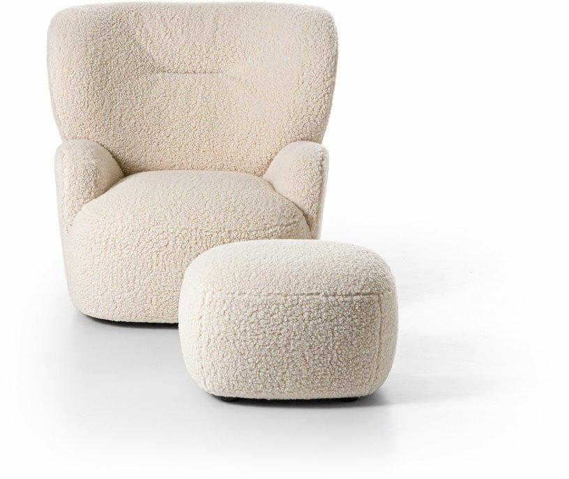 Fauteuil blanc Bear Loll 09 - Gervasoni - The Cool Republic