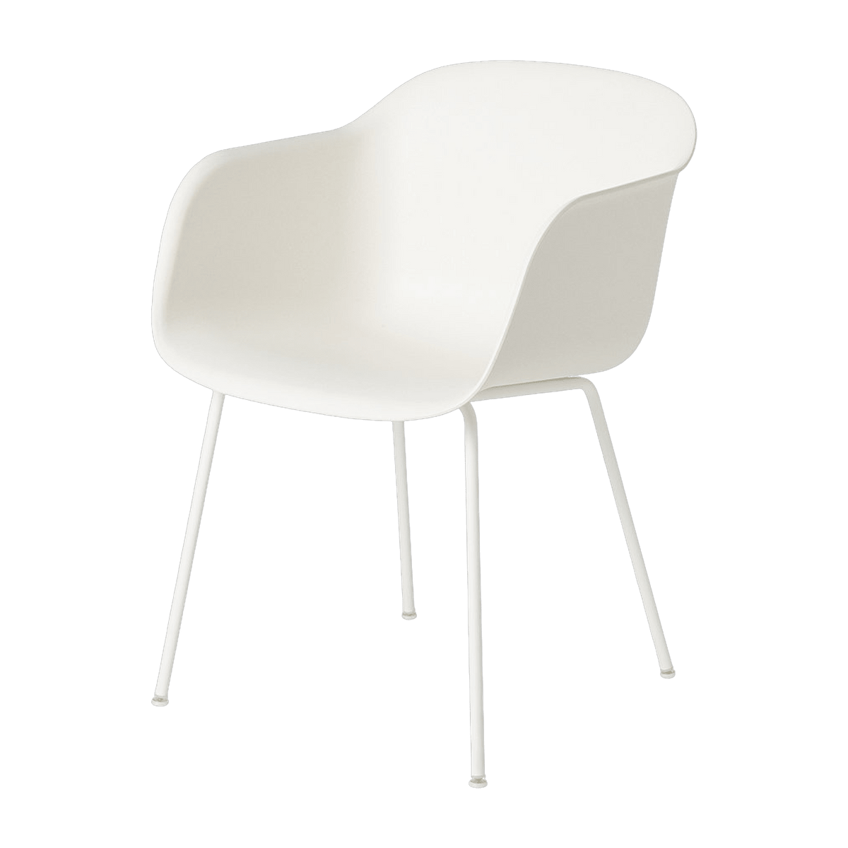 Fauteuil blanc piétement tubes Fiber - Muuto - The Cool Republic