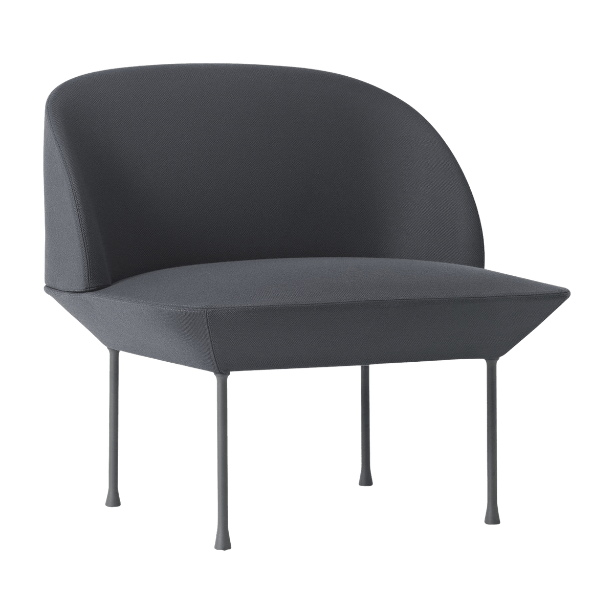 Fauteuil bleu foncé pieds gris foncé Oslo - Muuto - The Cool Republic