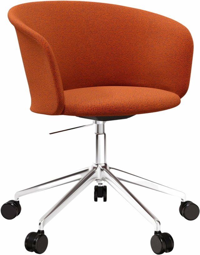 Fauteuil Canyon et piètement argenté à roulettes Kendo - Hem - The Cool Republic