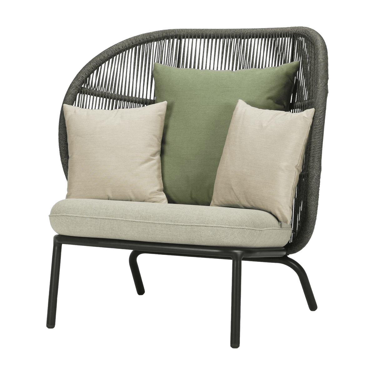 Cocoon armchair with Almond cushion set Kodo - Vincent Sheppard - The Cool Republic