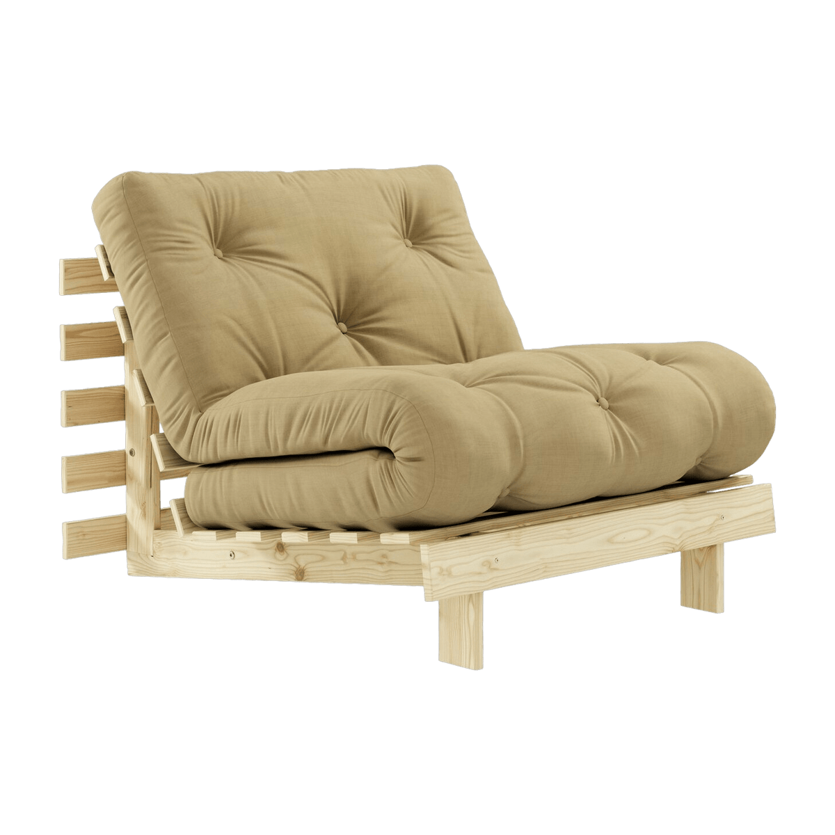 Convertible armchair beige wheat Roots 90 - Karup Design - The Cool Republic