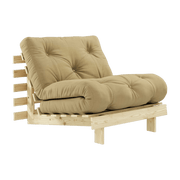 Fauteuil convertible beige blé Roots 90 - Karup Design - The Cool Republic
