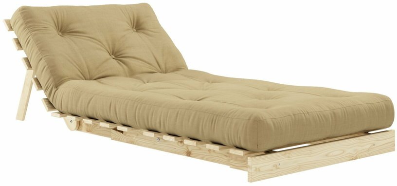 Fauteuil convertible beige blé Roots 90 - Karup Design - The Cool Republic