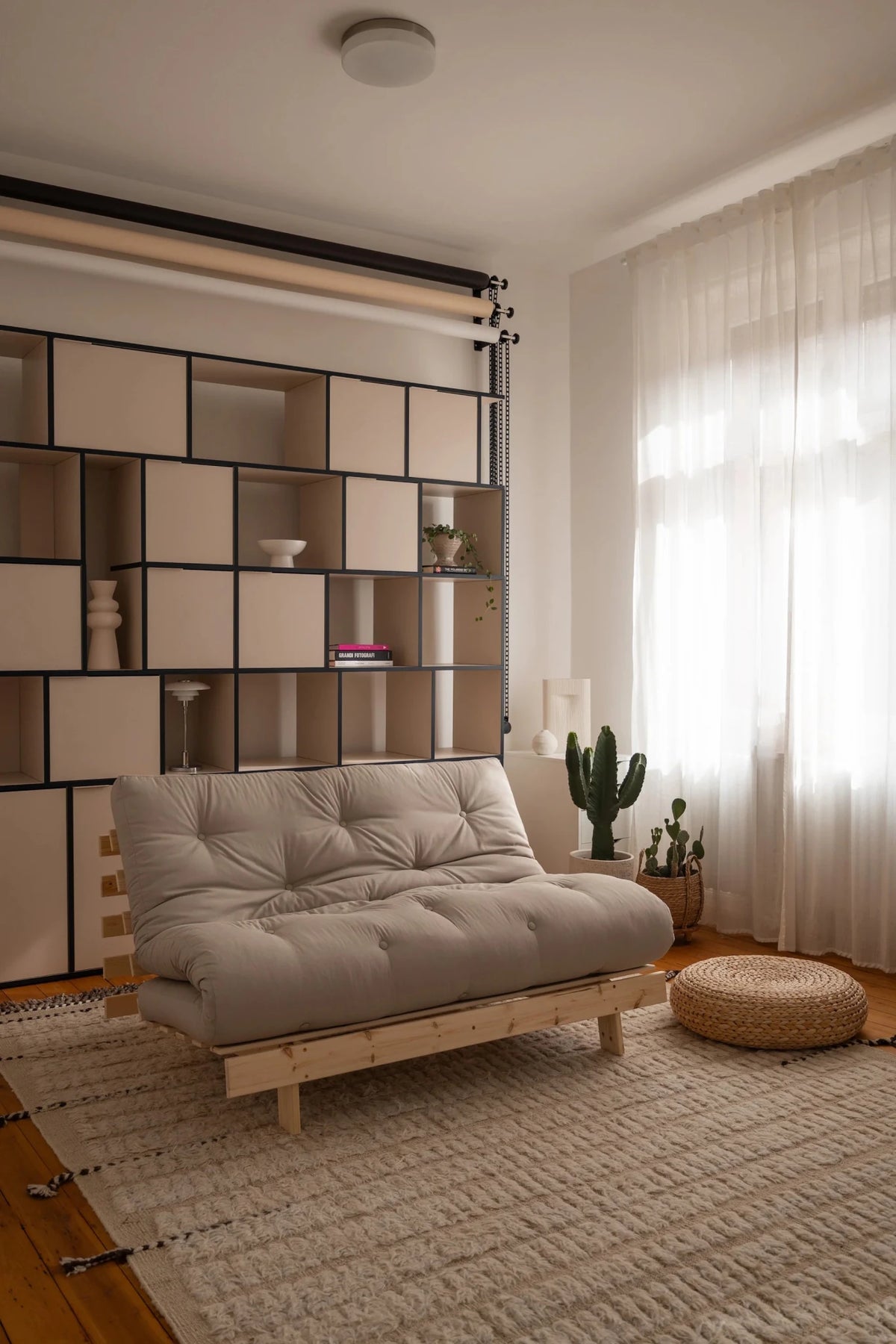 Fauteuil convertible beige clair 140 Roots - Karup Design - The Cool Republic