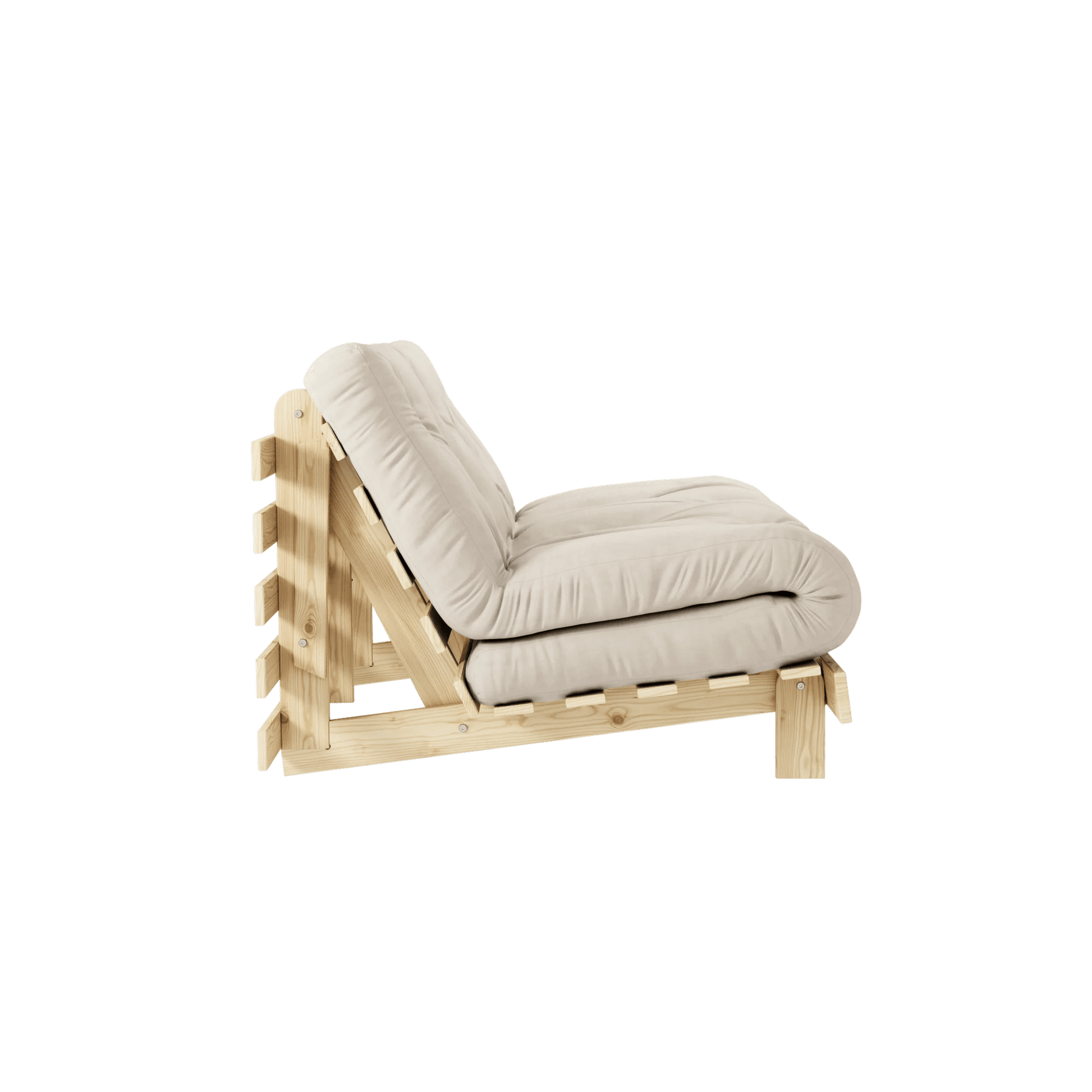 Fauteuil convertible beige clair 140 Roots - Karup Design - The Cool Republic