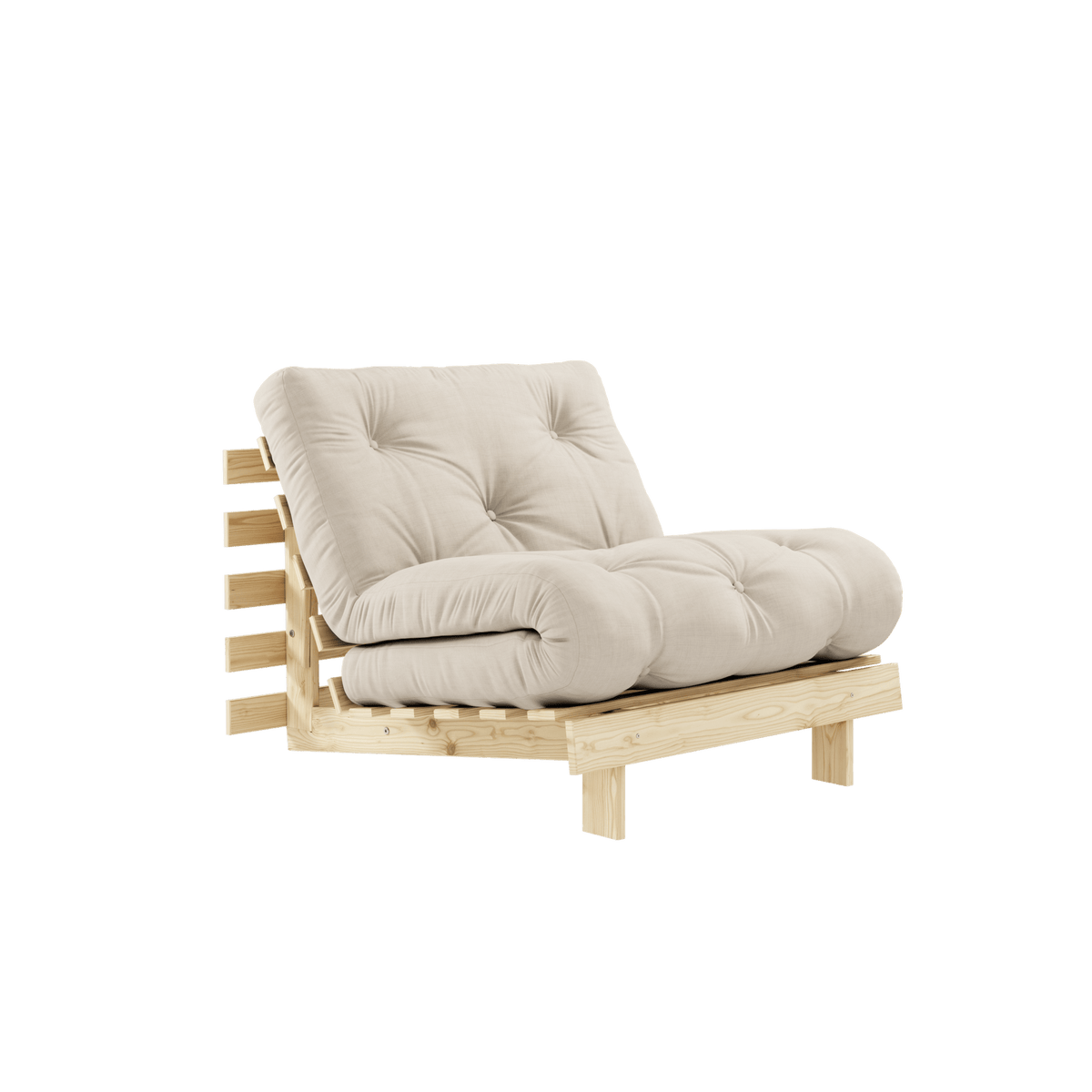 Fauteuil convertible beige clair 90 Roots - Karup Design - The Cool Republic