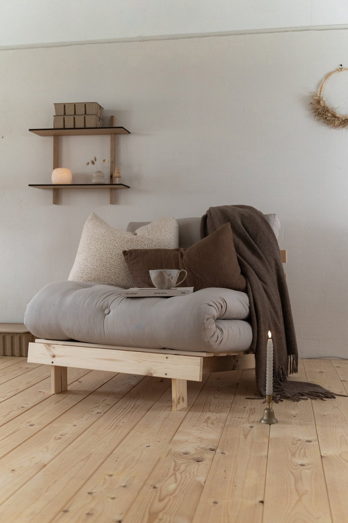 Fauteuil convertible beige clair 90 Roots - Karup Design - The Cool Republic