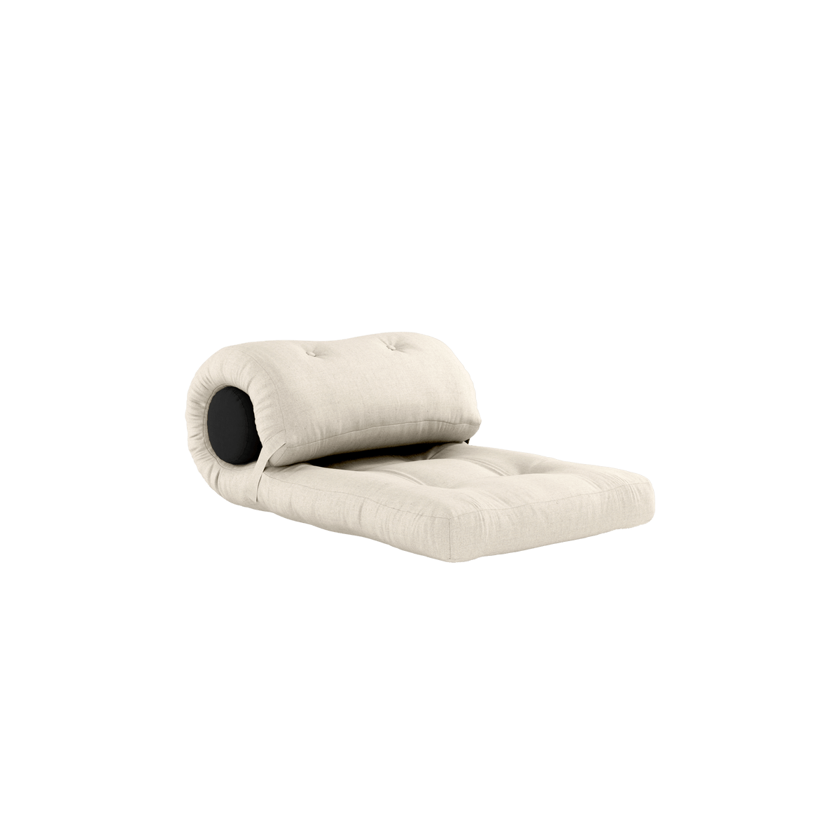 Fauteuil convertible en lin avec coussin gris foncé 70x120x40cm Wrap - Karup Design - The Cool Republic