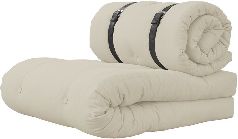 Fauteuil convertible en lit de jour beige Buckle - Up - Karup Design - The Cool Republic