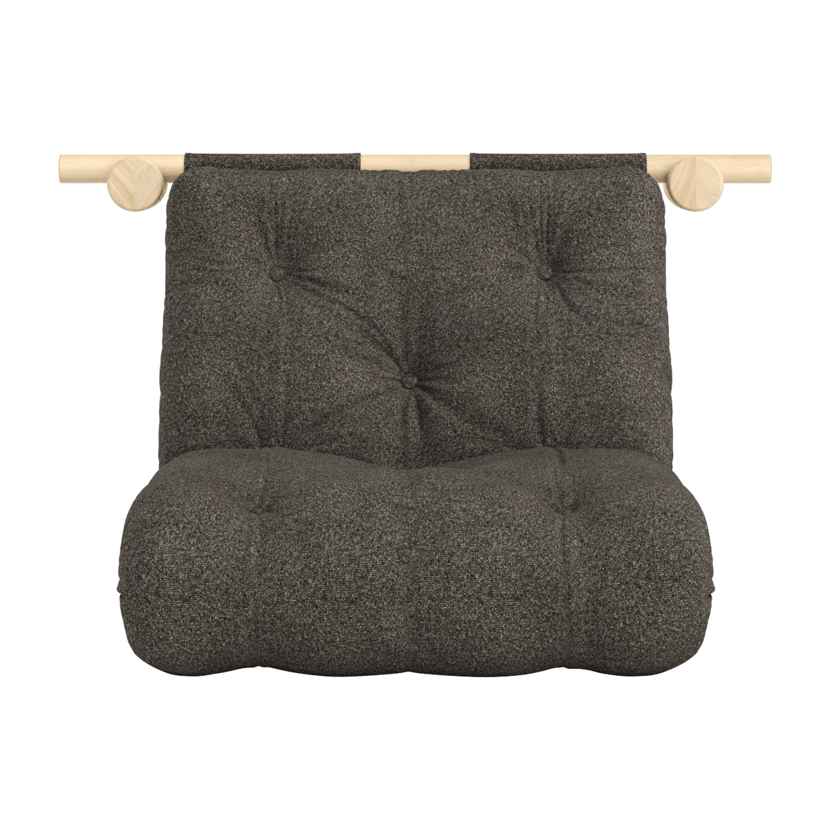 Fauteuil convertible en pin 75x200cm avec son matelas marron mellow brown Hooked raw - Karup Design - The Cool Republic