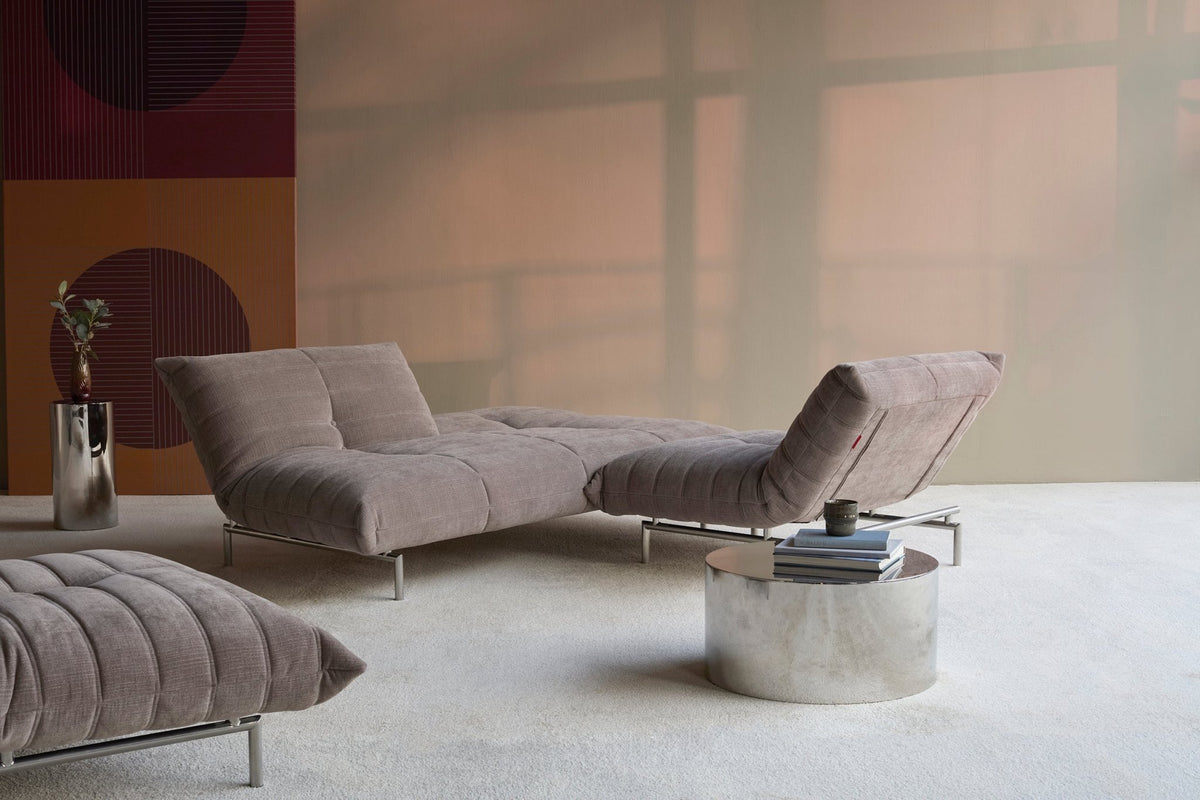 Fauteuil convertible en polyester recyclé gris 101x96x81cm Mikunjo - Innovation living - The Cool Republic