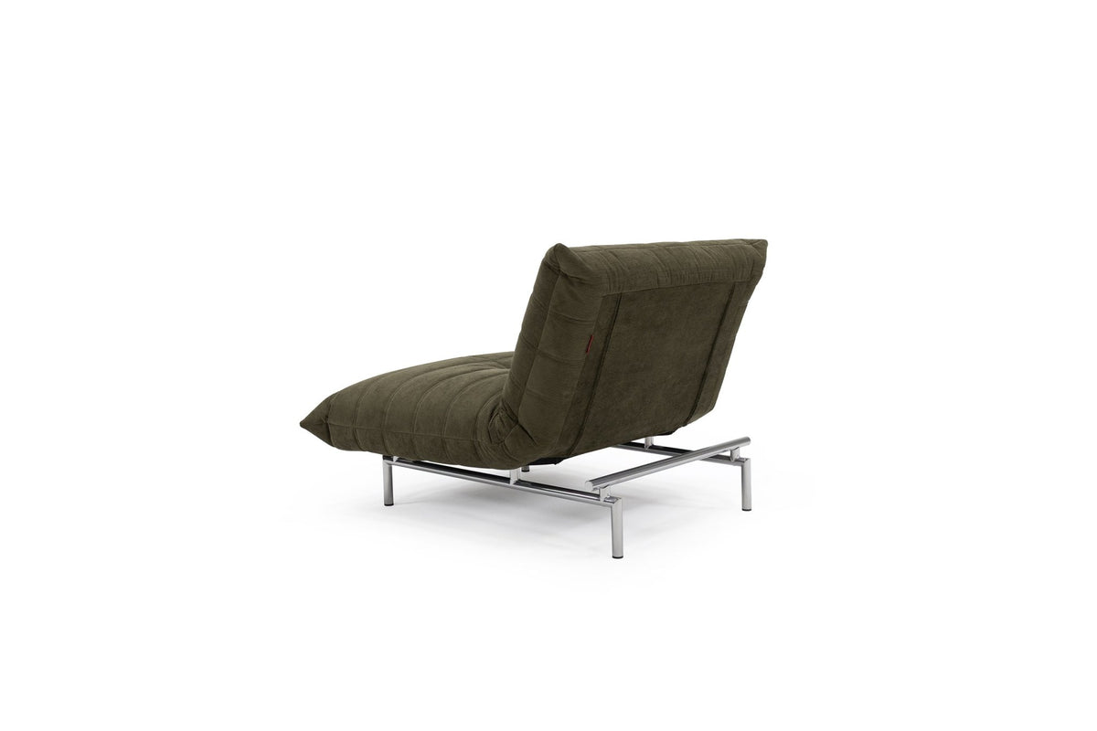 Fauteuil convertible en polyester recyclé kaki 101x96x81cm Mikunjo - Innovation living - The Cool Republic