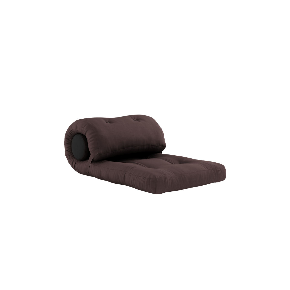 Fauteuil convertible marron avec coussin gris foncé 70x120x40cm Wrap - Karup Design - The Cool Republic