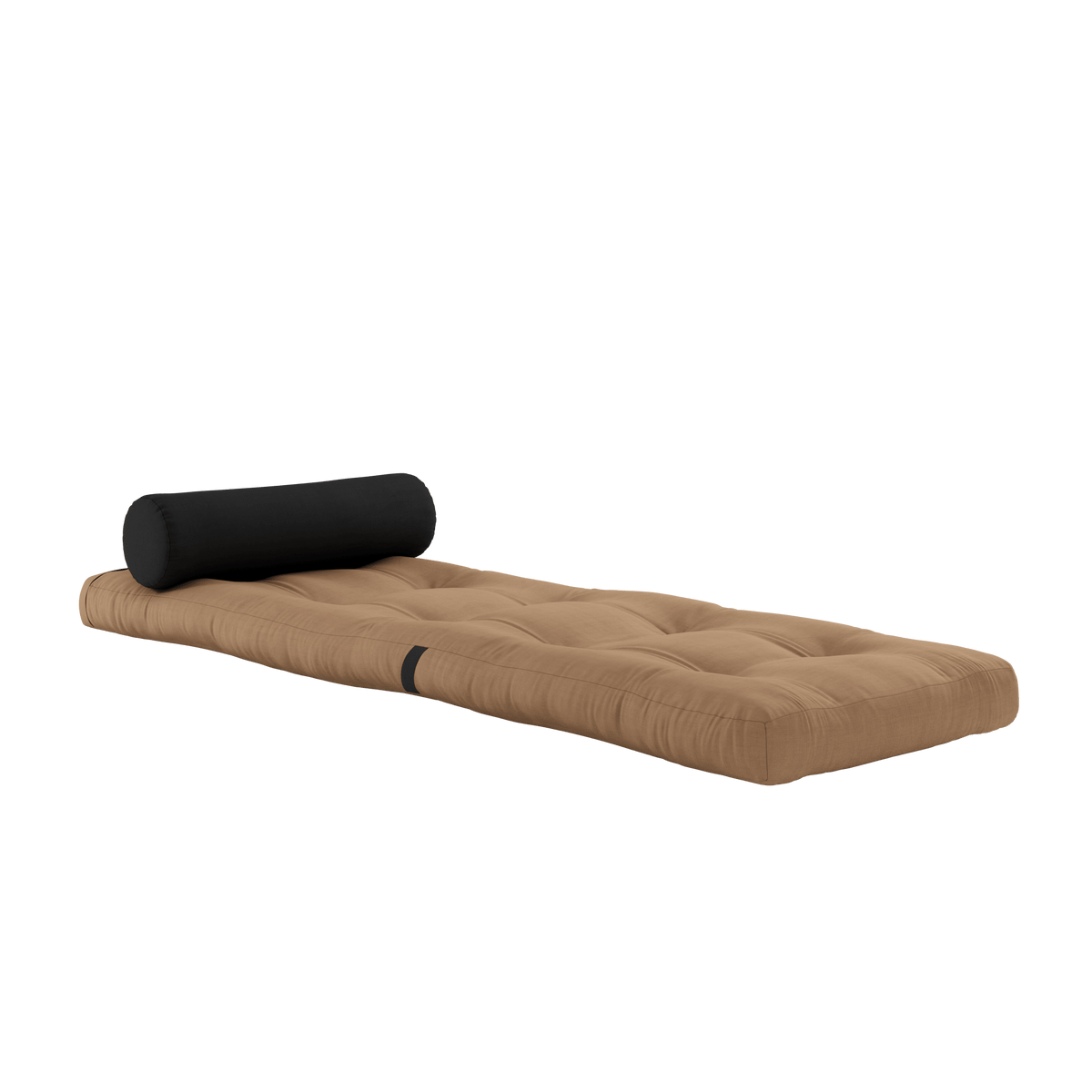 Fauteuil convertible mocca avec coussin gris foncé 70x120x40cm Wrap - Karup Design - The Cool Republic