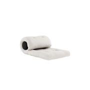 Fauteuil convertible natural avec coussin gris foncé 70x120x40cm Wrap - Karup Design - The Cool Republic