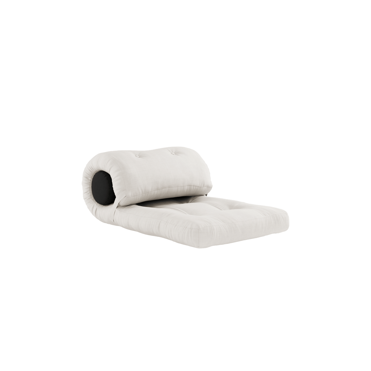 Fauteuil convertible natural avec coussin gris foncé 70x120x40cm Wrap - Karup Design - The Cool Republic